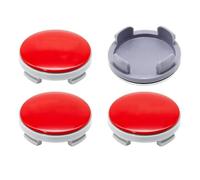 LIPPSYYDS Wheel Centre Caps for Ford Focus, Replacement Center Cap Auto Hub Emblem Badge Logo Waterproof Dustproof Trim Cover,normal-Red