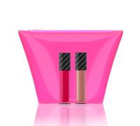 Lips Don't Lie Matte + Transfer-proof Two Liquid Lipsticks with FREE Neon Pouch | Intense Color Payoff | Lightweight & Comfortable | 12 Hrs Long Stay | Pretty in Pink & Nude Spice | 8 ml