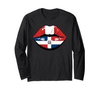 Lips Half Dominican Peruvian Roots Peru Long Sleeve T-Shirt