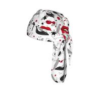 Lips high heels Print Head Scarf Cycling Cap Under Helmet Breathable Quick Dry Tie Back Modern Fit Motorcycle Liner