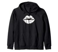Lips Kiss Volleyball Ball Player Aesthetic Zip Hoodie