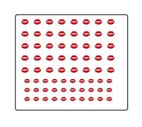 Lips Kisses Valentines Collection (Lips and # Kisses Nail Art Decals C1)