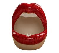 Lips Multi-Gadget - Ceramic Lip Planter & Organizer - Hairpin, Cosmetic & Jewelry Display Tray, Decorative Birthday Gift Idea, Home Décor Accent