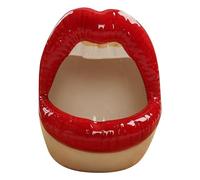 Lips Multi-Gadget - Ceramic Lip Planter & Organizer - Hairpin, Cosmetic & Jewelry Display Tray, Decorative Birthday Gift Idea, Home Décor Accent