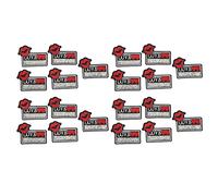 Lips Patches Iron On, 20PCS Heart Patches, Bright Colors Iron On for Jacket Shirt Backpack, Red Lips and, Cotton l for DIY Clothing