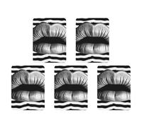 Lips Printed In Black And White Stripes Car Air Freshener Hanging Incense Chips 5 Pack Automotive Scented Hanging Sheets for Car Home Auto Interior Decor Square,gray-style