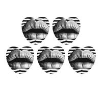 Lips Printed In Black And White Stripes Car Air Freshener Hanging Incense Chips 5 Pack Automotive Scented Hanging Sheets for Car Home Auto Interior Decor Love Form,white-style