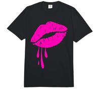 Lips Shirt Pink Lips Kiss 80s Lipstick Makeup Lover Comfort Colors Adult Heavyweight T-Shirt