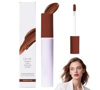 Lips Staining Lip Oil,Matte Liquid Lip Gloss for Women Non-stick to Cup Non-fading,Dynamic Finish that Goes on Glossy and Leaves a Stain (Tamarind)