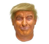 LipSki Donald Trump latex character mask Celebrity Full Head with Gold Hair Halloween Costume Cosplay Party