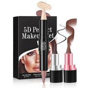 Lipstick And Liner Set | 5D Face Makeup Set | 3X Long Lasting Lipstick Eye Liner Pen Combo | Sweatproof Pigment Lip Makeup Kit For Women, Girls, & Teens