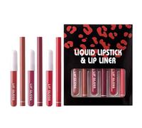 Lipstick and Lip Liner Set,Lipstick and Lipliner Set Long-Lasting, Waterproof | Lip Gloss Lipstick and Lip Liners Combo, Lipliners Pencil Set for Dating, Wedding, Bar, Dance