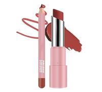 Lipstick And Lip Liner Set, Long Lasting Lipstick Matte For Women, Non-Sticky Matching Lip Pencil
