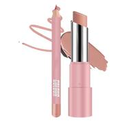 Lipstick And Lip Liner Set, Long Lasting Lipstick Matte For Women, Non-Sticky Matching Lip Pencil