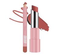 Lipstick And Lip Liner Set, Long Lasting Lipstick Matte For Women, Non-Sticky Matching Lip Pencil