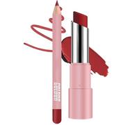 Lipstick And Lip Liner Set, Long Lasting Lipstick Matte For Women, Non-Sticky Matching Lip Pencil
