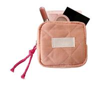 Lipstick Bag, Small Makeup Bag | Portable Lipstick Storage for Girls | Improve Your Portable, Induction, Checkered Cosmetics, Travel Bag for Car Keys, Headphones, , orange, 説明を参照してください