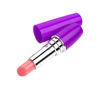 Lipstick Bullet Vibrator Sex Toy Ladies Massager Clitoris Battery Operated Vagina Adult Stimulator Water Resistant (Purple)
