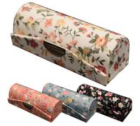Lipstick Case 4Pcs Floral Lipstick Holder with Mirror Elegant Small Organizer Protable Travel Makeup Bag Fashionable Cosmetic Bag for Women & Girl, Case