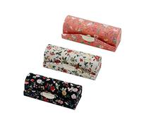 Lipstick Case Holder with Mirror, Hanyi 3 Pcs Vintage Floral Print Lipstick Holder Box for Purse