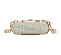 Lipstick Case Lipstick Case Mini Clutch Full Diamond Popular Hand Bags Personality Shoulder Bags(Silver)