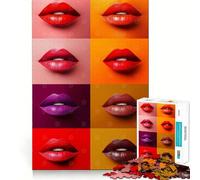 Lipstick Color Swatches 1000 Piece Jigsaw Puzzles- Reason Skill Smooth Joint Happy Challenge (38x26cm)