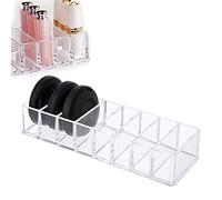 Lipstick Compact Holder, Clear Acrylic Eyeshadow Makeup Storage Organiser with 8 Sections - L25 x W8.5cm / 9.84 x 3.35 Inches - Clear Makeup Organiser Tray for Storage Eyeshadow Blush Highlight