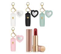 Lipstick Keychain Holder 4 Pieces Purse Pendant | Lip Stain Storage Bag for Women Girls College Students Makeup Enthusiasts Travelers Daily Commute Traveling Parties Shopping