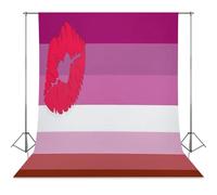Lipstick Lesbian Flag Abstract Photography Backdrop Washable Photo Studio Backdrops Background for Party Video Shooting