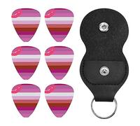 Lipstick Lesbian Pride Flag Guitar Picks Guitar Plectrums Unique Gift for Bass, Electric & Acoustic Guitars 0.46mm