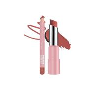 Lipstick + Lip Liner Matte Set, Long-Lasting Waterproof Matte Lipstick Set, Easy To Color, Smoothly Moisturizing Shine, Plumping Non-sticky, High Pigmented Natural Lip Makeup (A1)
