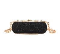 Lipstick Organiser Mini Clutch Light Luxury Fashion Evening Bag Lipstick Cosmetic Bag Full Diamond Popular Hand Bags Personality Shoulder Bags(Black)