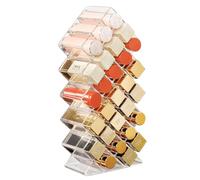 Lipstick Organizer, Clear Lipstick Holder with 28 Slots for Cosmetic, Makeup Brushes, Fish-Shaped Lip Gloss Tower Holder Storage for Bathroom Vanity Countertop Display