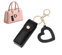 Lipstick Organizer | Makeup Holder,Stylish PU Leather Lipstick Case with Heart Pendant for Lipstick and Lip Gloss Great Birthdays Christmas New Year