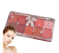 Lipstick Palette | 10 Colors Tinted Lip Gloss | Non-Sticky Cosmetic Lip Paint, Long-Lasting Tinted Lip Gloss Jelly For Holiday Birthday