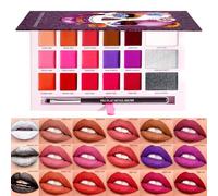 Lipstick Palette - Lip Contour Palette | Not Fade Waterproof Pigmented Velvet Lipgloss | 18-Color Lipstick Waterproof Moisturizing | Halloween Costume Cosmetics Long-Lasting For Gathering, Performance