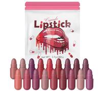 Lipstick Set 18 Colors Pills Shape Long Lasting Gloss