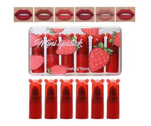 Lipstick Set | 6 Pieces Portable Lip Gloss with Long Hold - Lip Gloss for Young Girls | For Women Beginners Family Friends Beauty Daily Office Party