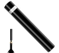 Lipstick Style Air Pressure Opener, Black Silver Design with ABS Stainless Steel Aluminum Alloy Construction, Compact 14x2.1cm Lightweight 45g for Effortless Bottle Opening