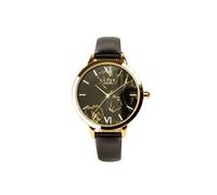 Lipsy Black Strap Black Gold Floral Print Dial Watch LP974 - Stainless Steel / Mineral Glass