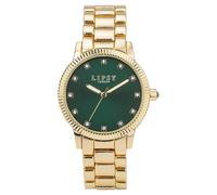 Lipsy Gold Bracelet Green Sunray Dial Watch LP984 - Bold - Stainless Steel / Mineral Glass