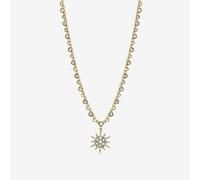 Lipsy Gold Crystal Antique Pendant Necklace