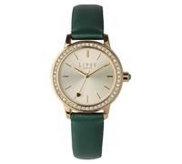Lipsy Green Strap Dial Stone Set Bezel Watch LP981 - Bold - Stainless Steel / Mineral Glass
