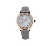Lipsy Grey Strap Grey Marble Dial Stone Set Bezel Watch LP968 - Stainless Steel / Mineral Glass