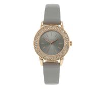 Lipsy Grey Strap Stone Set Rose Gold Case Grey Dial Watch LP939 - Stainless Steel / Mineral Glass