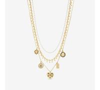 Lipsy Mood Gold Plated Celestial Charm Multirow Necklace