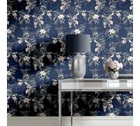 Muriva Ltd Lipsy Ophelia Grey Wallpaper 10m x 53cm, Grey