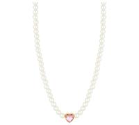 Lipsy Pearl Pink Heart Choker Necklace