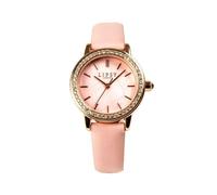 Lipsy Pink Strap Pink Marble Dial Diamante Bezel Watch LP967 - Stainless Steel / Mineral Glass