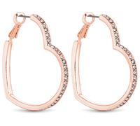 Lipsy Rose Colour Large Crystal Heart Hoop Earrings